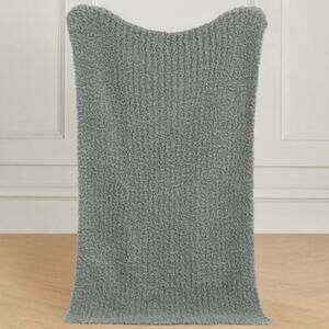 Styled Collection Dreamy Ribbed Buttery Baby Stroller Blanket 22x30 Pewter NEW